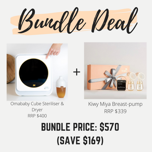 Bundle Deal : Omababy Cube Steriliser & Dryer/Kiwy Miya Breast-pump