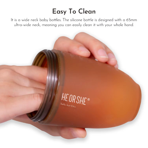 Bundle Deal: HeorShe Ultra Wideneck Silicone Bottle/HeorShe Ultra Transformation Cap