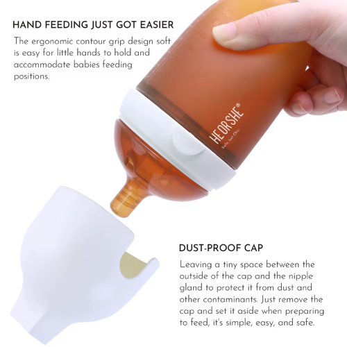 Bundle Deal: HeorShe Ultra Wideneck Silicone Bottle/HeorShe Ultra Transformation Cap