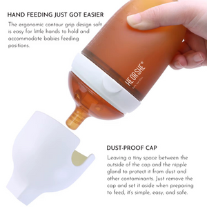 HeorShe Ultra Wide Neck Silicone Baby Bottle