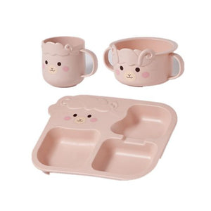 Wheat Straw Plate Feeding Set